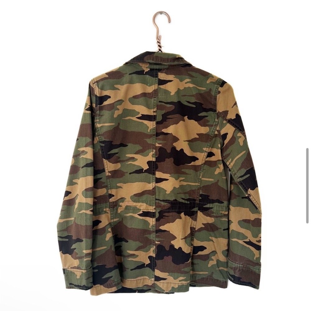 Madewell Womens Medium Green Tan Camo Full Zip Twill Anorak Jacket - Picture 6 of 6